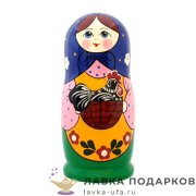 НП / Матрешка загорская «Лукошко - петушок» 5 кукол, 18 см. 2079 (НН) 