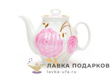Дулево / Чайник заварочный «Белый лебедь»1000 мл. рис. Весенний С_113 