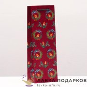 УП / Пакет подарочный «Снегирь» 13х10х36см картон вертикальный узкий малый 9232541 