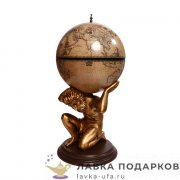 Brigant / Глобус-бар напольный D = 42 см «Атлант» 85 х 42 х 42 см. бронза + кофе 347_260 