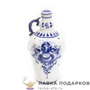 Гжель / Штоф «Вдохновение» 1200 мл. 21 х 10 х 10 см..авт.Царегородцев А.В. 