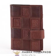 Макей / Ежедневник недатированный А5, обложка кожа «Шекспир» цв. коричневый  008_07_47 