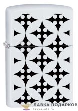 Zippo / Зажигалка 214 «Метательные звезды» 56 х 36 х 12 мм. белый матовый 