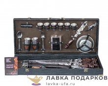 КР / Набор для пикника на 6 персон (44 предмета) кейс 80 х 10 х 33 см. велюр синий (9)  