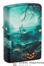 Zippo / Зажигалка бензиновая Zippo 48389 «Ночь на кладбище» цв. бирюза матовый  