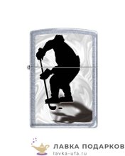 Zippo / Зажигалка 207 «Хоккей» 56 х 36 х 12 мм. цвет хром матовый  
