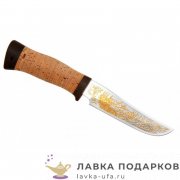 Златоуст / Нож туристический «Гелиос 2», сталь 95 х 18, рукоять орех, позолота РТ_119 