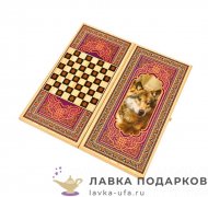 Нарды и шашки в одном наборе «Походные» 60 х 30 см. рис. Волк 1047_6 