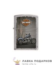Zippo / Зажигалка 207 «Харли - Велосипеды» 56 х 36 х 12 мм. хром матовый состаренный  
