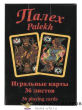 НИ / Карты игральные для бриджа «Черный Палех» 36 листов атласные Piatnik 1485 