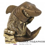 Скульптура «Акула бизнеса» 19 х 17 х 17 см. БРОНЗА МК_1026 