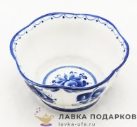 Гжель / Салатник «Ассорти» (м) 14 х 14 х 07см авт. Голубенков Н.А. 