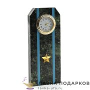 УК / Настольные часы «Погон майор ВВС ВКС ВДВ» 6х15см змеевик ведомственные сувенирные 1316604ос 