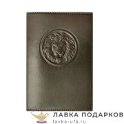 Макей / Обложка для паспорта с карманами «Король - лев» цвет коричневый 009_12_51 