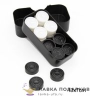 НИ / Шашки классические 24 штуки в пластиковой коробке 5х13х7 см 7811 