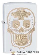 Zippo / Зажигалка 28792 «Череп» 56 х 36 х 12 мм. латунь матовая 