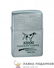 Zippo / Зажигалка 200 «Охотничьи инструменты с лого Zippo» 56 х 36 х 12 мм. хром матовый 