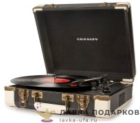 Ретро - проигрыватель "Чемодан" CROSLEY EXECUTIVE BK, винил, USB, MP3, RCA-AUX, цвет черный - белый 