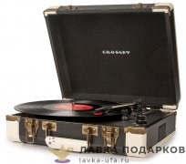 Ретро - проигрыватель "Чемодан" CROSLEY EXECUTIVE BK, винил, USB, MP3, RCA-AUX, цвет черный - белый 
