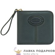 Макей / Кошелек из натур. кожи на молнии «Классика»11 х 10 см. цв. зеленый 148_0855  