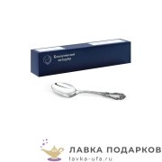 КМ / Ложка столовая «Роза» 18 см. посеребренная с чернением (1 шт) 