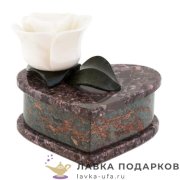 УК / Шкатулка из камня «Роза» 15 х 15 х 14 см. креноид 2108 