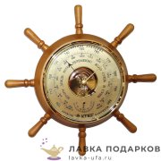 Барометр бытовой «Штурвал» D: 13 см. корпус корпус 36 х 36 см. дуб + полиш Утес М 