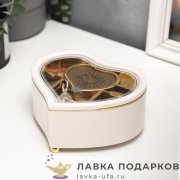 Музыкальная шкатулка с балериной «Сердце» 16 х 14 х 08 см. цв. белый 152.2164 