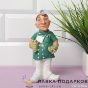 SV-П / Статуэтка «Врач ухо-горло-нос» большая зеленая полистоун 16см 2048 