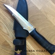 Златоуст / Нож охотничий «Федерал», сталь 95 х 18, рукоять кожа + текстолит, позолота 