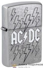 Zippo / Зажигалка 48641 «AC/DC 1973 г.» 56 х 36 х 12 мм. хром матовый 29205 