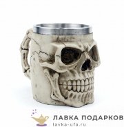П-М / Кружка пивная «Скелет» 450 мл. цв. белый (металл внутри) 4488 