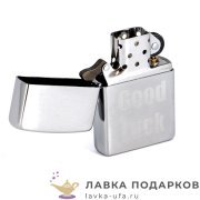 Zippo / Зажигалка 200 «Удачи» 56 х 36 х 12 мм. хром матовый 