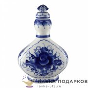 Гжель / Штоф «Фляжка» 1200 мл, 20 х 12 х 09 см. Авдонин В.И. 