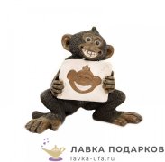 Фигурка года «Обезьянка с плакатом» 09 х 07 см. (серая) EVE_50249 