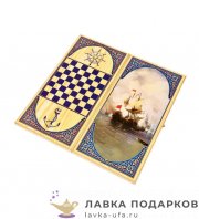 Нарды и шашки в одном наборе «Походные» 60 х 30 см. рис. Парусник 1047_16 