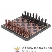 ИГ / Шахматы кабинетные «Торнамент» 40х40 см мрамор лемезит в кейсе 