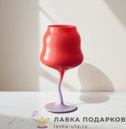 БАР / Бокал для вина «Бутон» 350 мл. цв. красный + фиолетовый (8626) 