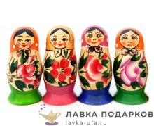 НП / Матрешка семеновская «Традиционная гуашь» 3 места, 7 см, 4 цвета 