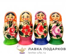 НП / Матрешка семеновская «Традиционная гуашь» 3 места, 7 см, 4 цвета 