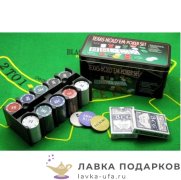 НИ / Набор для покера «200 фишек с номиналом» и карты в метал-боксе Кирпич 3640 