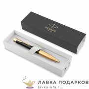 РП / Ручка шариковая Parker «Urban Core Muted Black GT» черная матовая золото синяя 2143640 