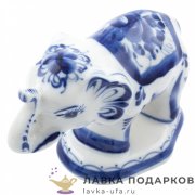 Гжель / Статуэтка «Слон» (ср.) 09 х 13 х 06 см. авт. Селиверстова Г.И. 