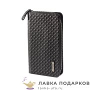 Макей / Кошелек из натур. кожи на молнии «Сити» 22 х 12 см. цв. черный 061_0801 