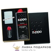 Zippo / Набор подарочный для зажигалки Zippo: Коробка +  Бензин 125 мл. + кремни  