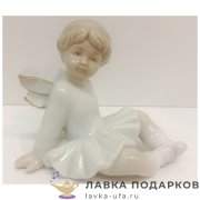 Seltmann / Фигурка «Эльфик - балеринка сидит» 10 х 08 см. пастель с позолотой ХР_3125 