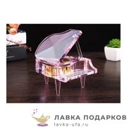 ИНТ / Музыкальная шкатулка механическая «Рояль» акрил 21960 