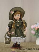 Кукла фарфоровая 30 см. платье джерси + сумочка YF_12639 