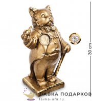 Скульптура «Кот в фраке с трубкой» 30 см. БРОНЗА F_1095_2 