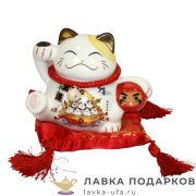 Delicate / Фигурка «Кот Манеки на подушке — копилка» 18 см. (5 видов) 706.8 